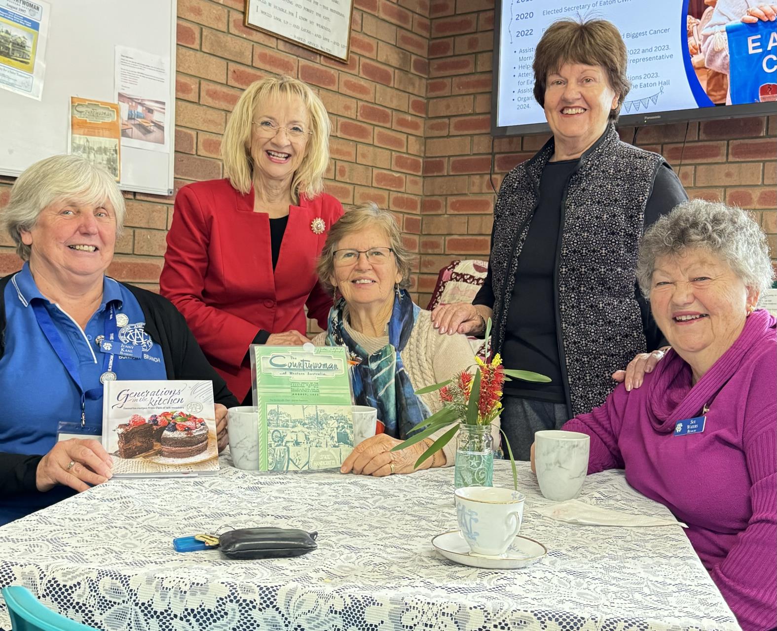 CWA member Jenny Kane, pictured with MP Nola Marino, and CWA members Faye Lewis, Rosa Tognela and Kathy Nelson.