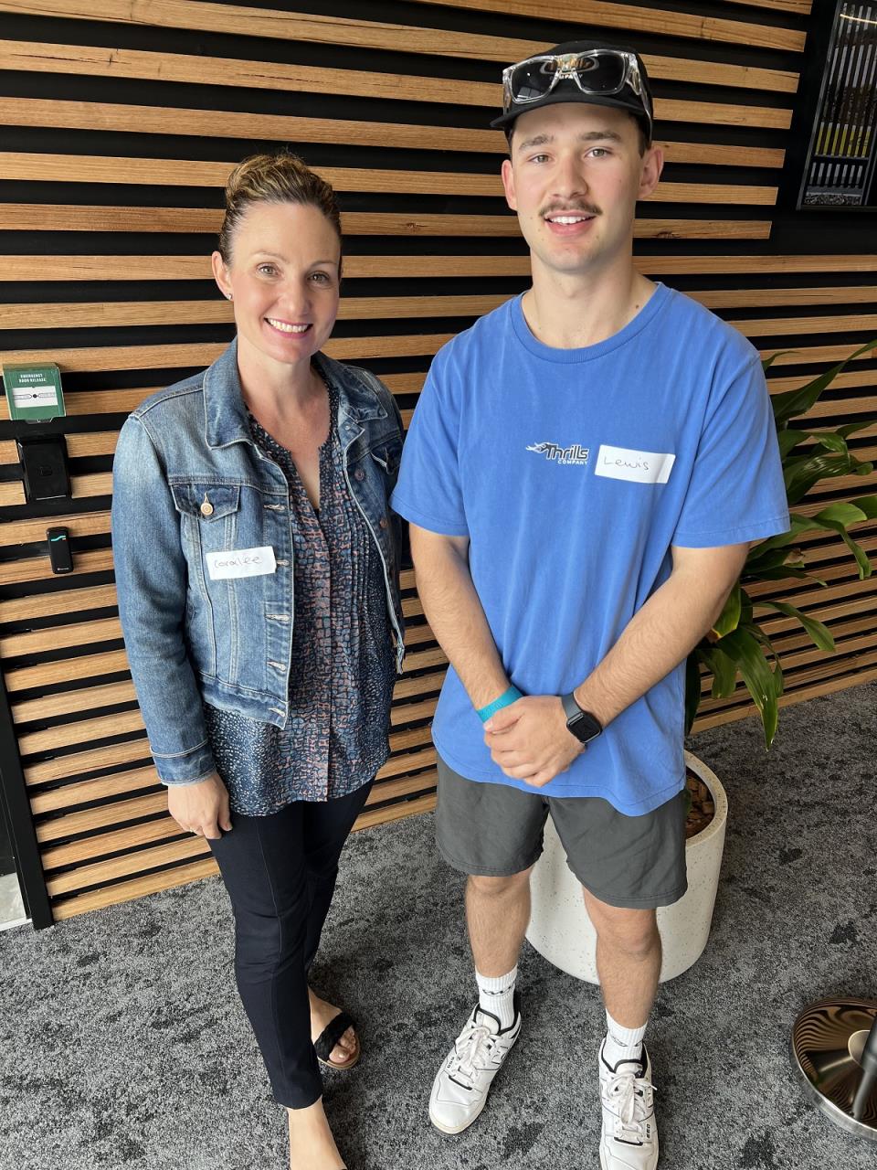 Coralee Italiano and her son Lewis check out the new Council Chambers. Lewis would worked on the new building, creating some of the amazing timber furniture and wall features. Lewis is an apprentice at Studio Milton and will represent Australia in the Worldskills competition in France this year.