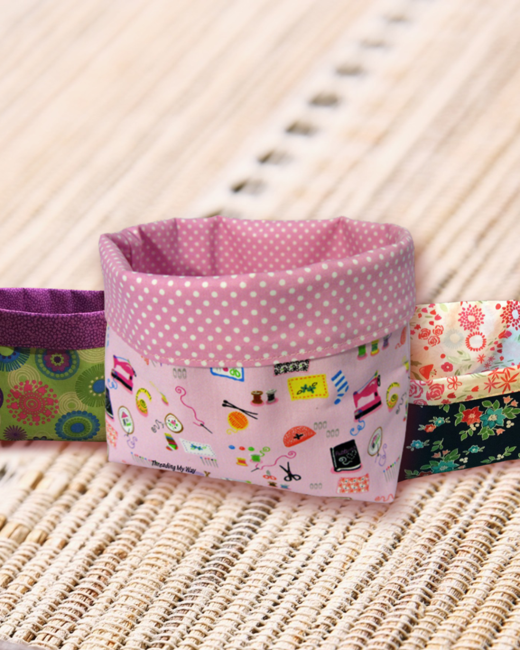 Reversible fabric basket