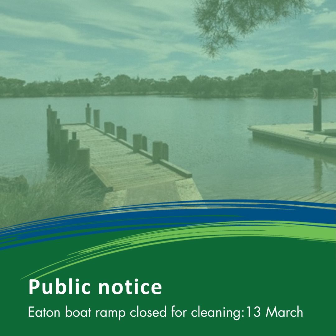 Eaton boat ramp – temporary closure for safety cleaning works
