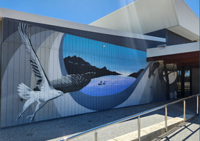 Eaton Bowling Club mural complete