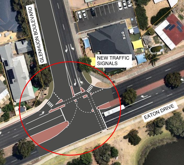 Traffic signals coming to Eaton Drive and Glenhuon Boulevard