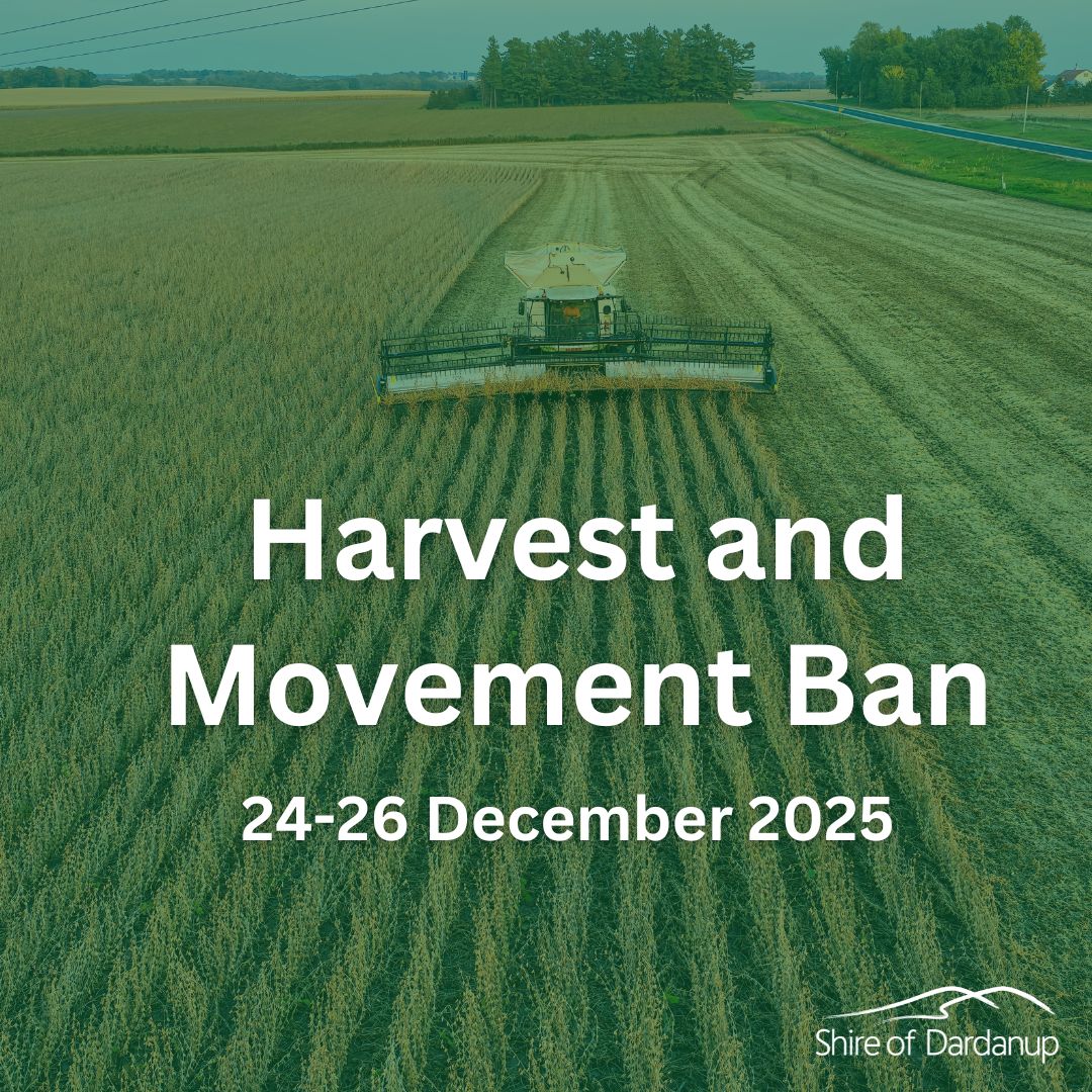 Harvest and Movement Ban from 24-26 December