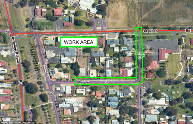 Footpath works on Doolan Street and Little Street, Dardanup