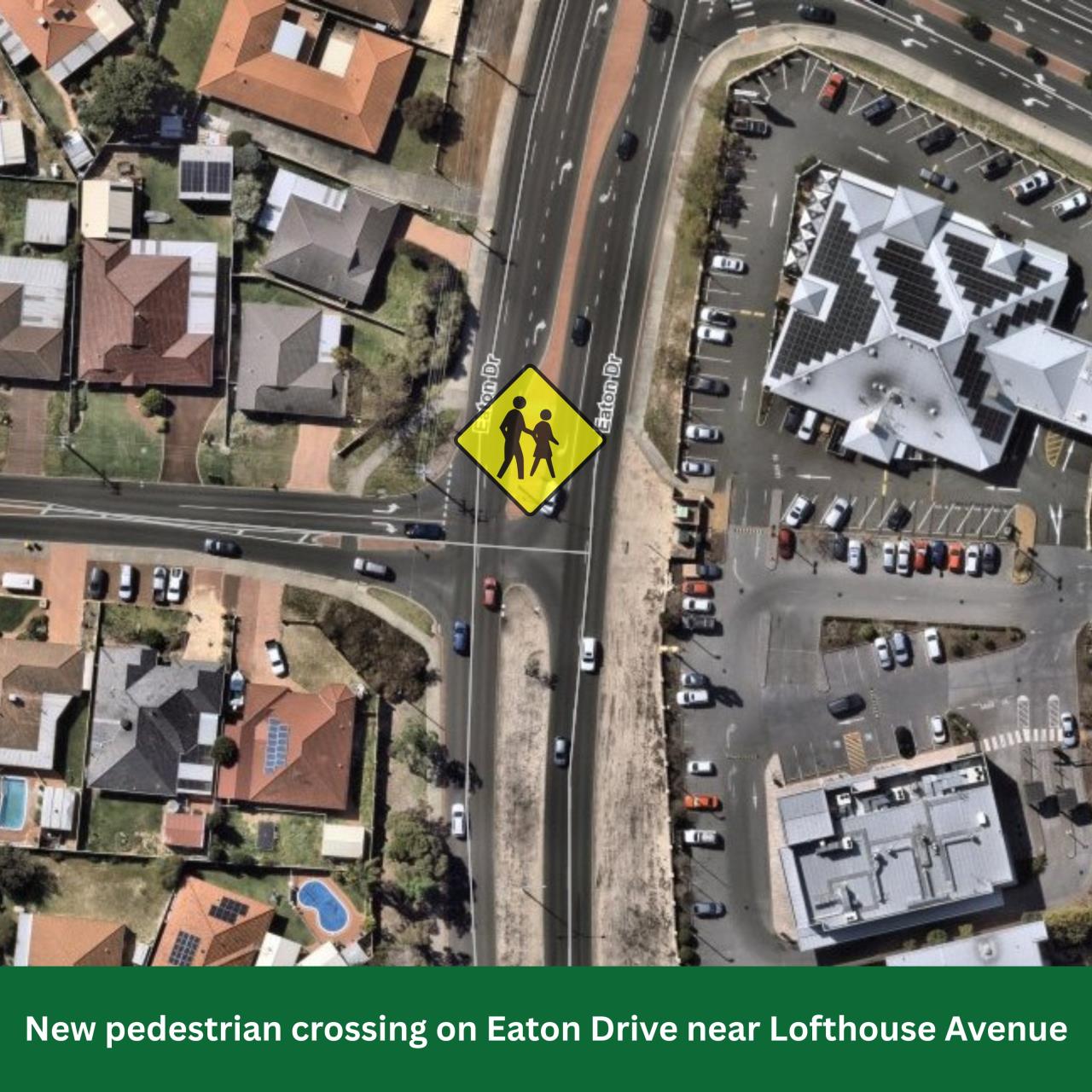 Three new pedestrian crossings for Eaton