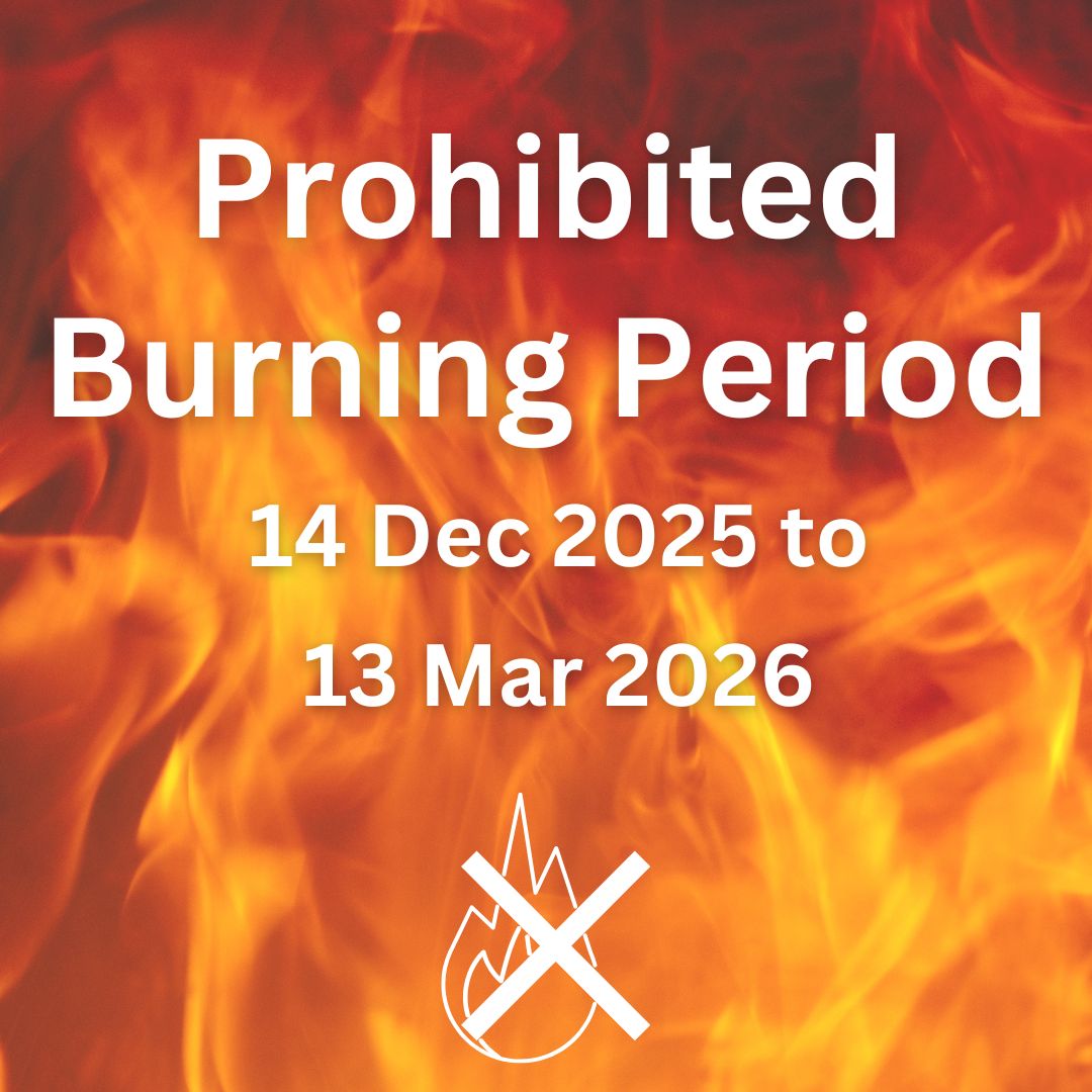 Prohibited Burning Period starts 14 December