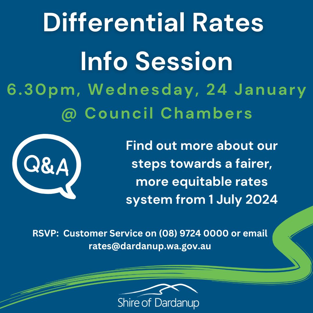 Differential Rates Information Session on 24 January